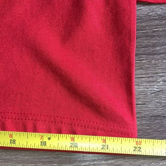 Vintage Womens Large Jerzees Hand Embroidered Red & Black T Shirt - Picture 7 of 7